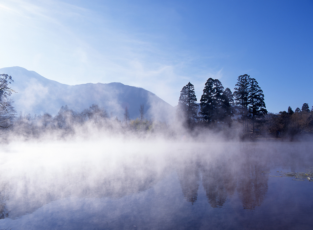 金鱗湖の朝霧
